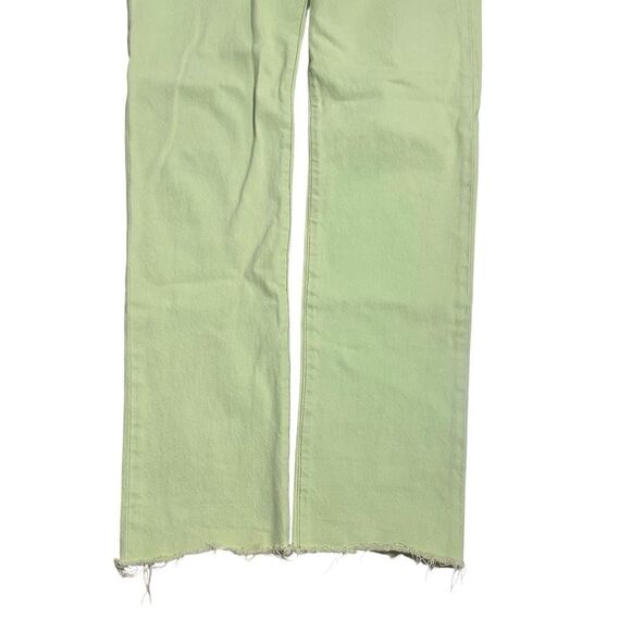 Agolde Neon Green Slanting Overlapping 5-button Jeans Size 25 - Picture 8 of 16